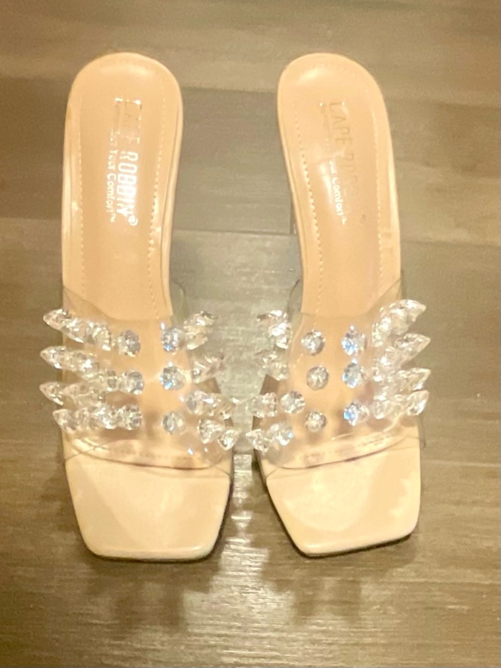 Cape Robbin Clear Stiletto Heel Sandal Size 6.5